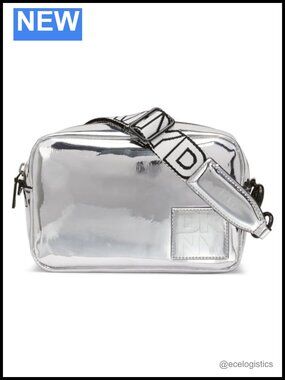 DKNY Kenza Camera Crossbody Bag Nylon PU Vegan Leather Sling Shoulder Handbag